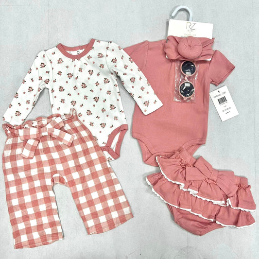 CHONH 19 - RACHEL ZOE 6PC w/ SUNGLASS, TURBAN (PINK)