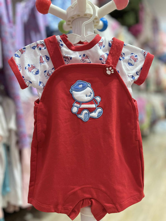 CHONH 73 PREMIUM ROMPER 2PC W/ INNER (RED)