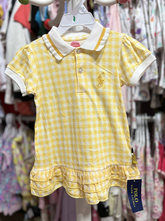 CHONH 239 RL MIXED RAFFLES DRESS (YELLOW)