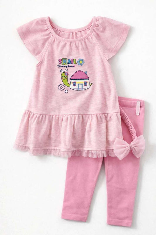 TH-SALE 25 KIDS CENTER GIRL SNAIL I LOVE MY HOUSE PANTS