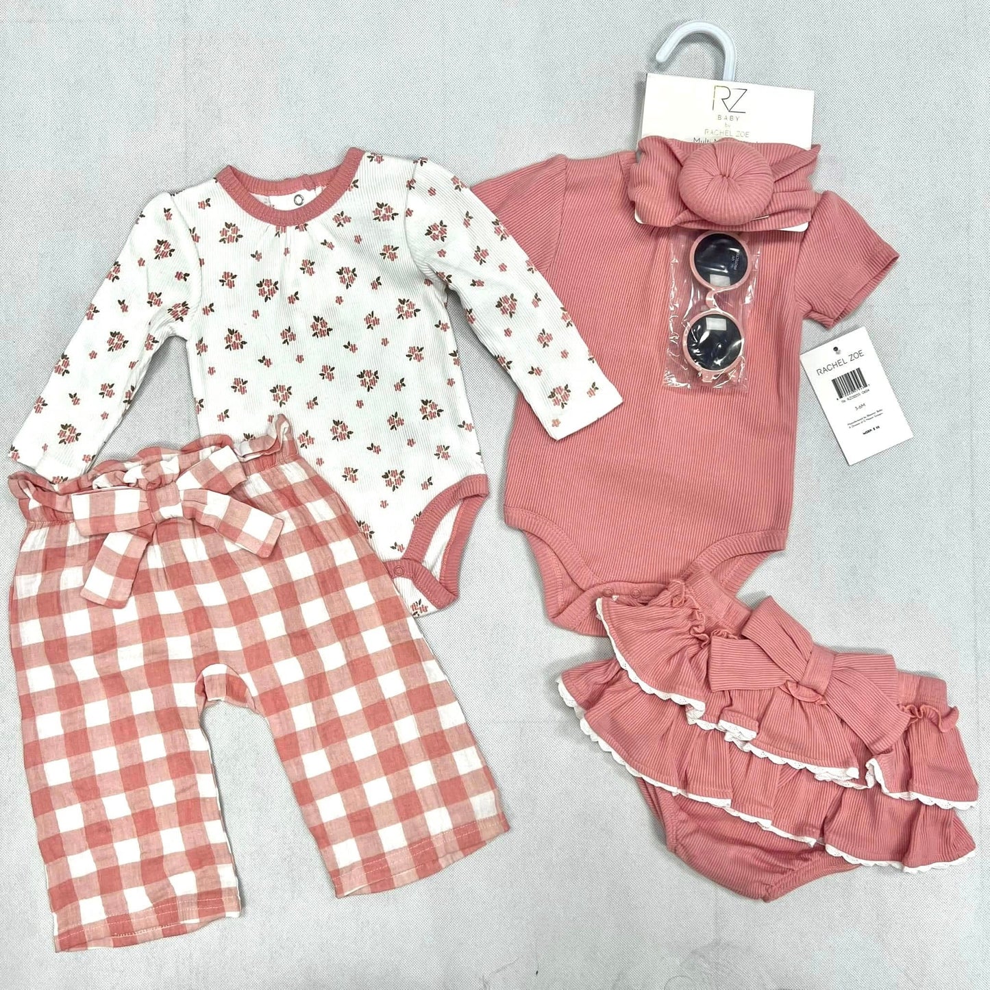 CHONH 19 - RACHEL ZOE 6PC w/ SUNGLASS, TURBAN (PINK)