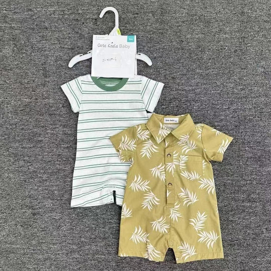 CH 314 CUTE KOALA (RED STRIPES) 2PC ROMPER