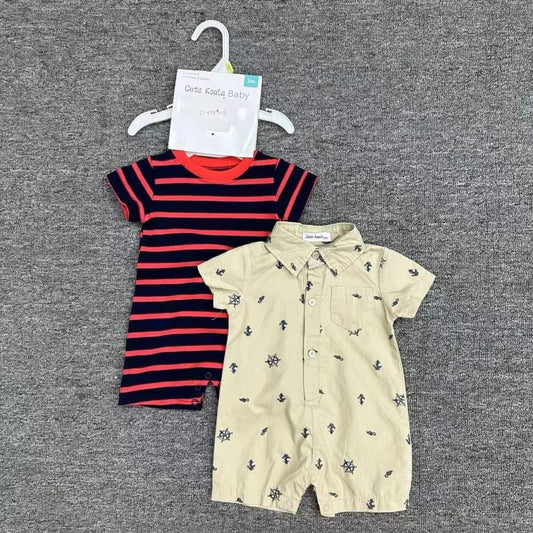 CH 314 CUTE KOALA (RED STRIPES) 2PC ROMPER