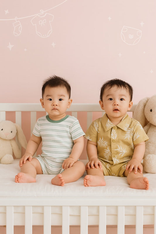 CH 314 CUTE KOALA (RED STRIPES) 2PC ROMPER