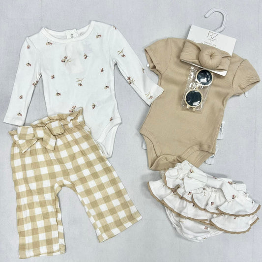 CHONH 19 - RACHEL ZOE 6PC w/ SUNGLASS, TURBAN (BEIGE)