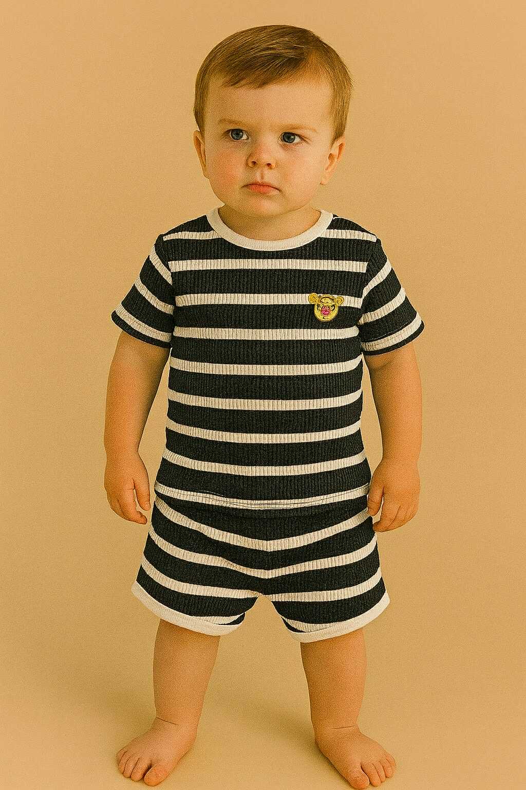 CH 629 DISNEY SHIRT W/ SHORT (TIGER BLACK)