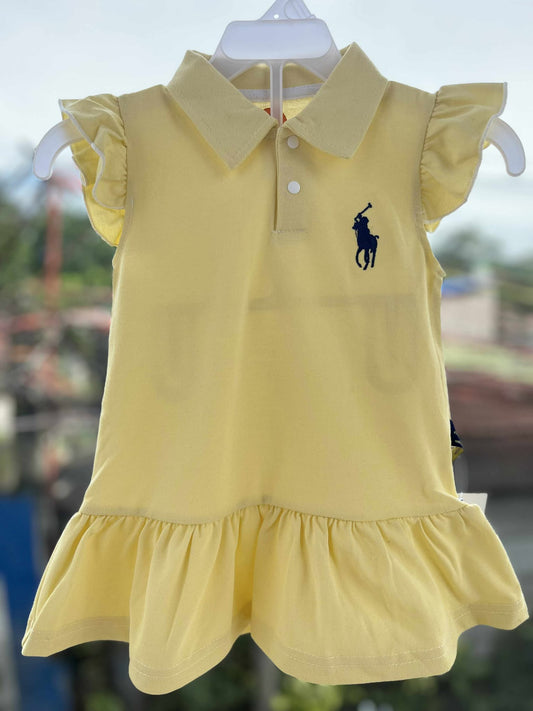 CHONH 239 RL MIXED RAFFLES DRESS (YELLOW)
