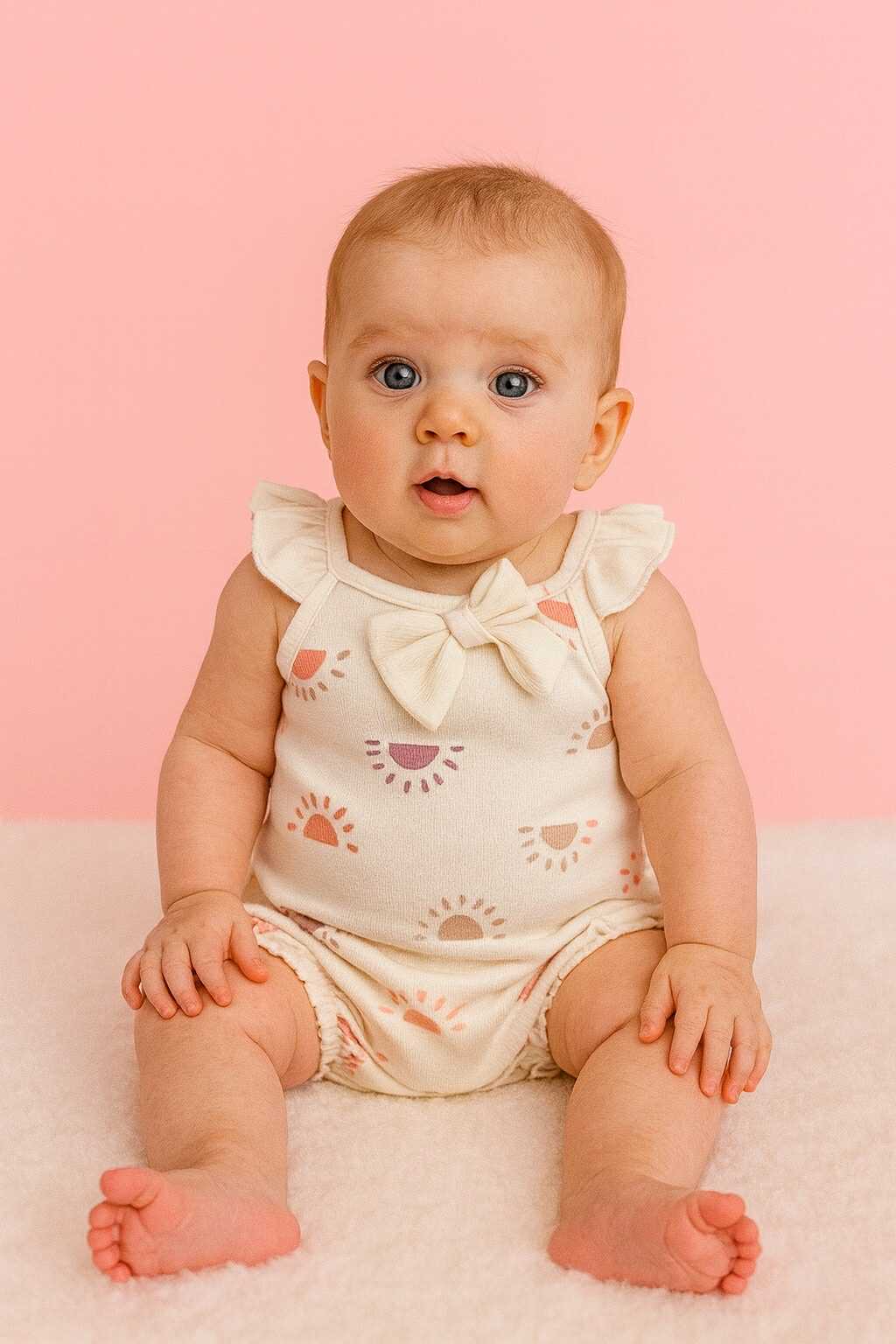 CH 565 - CUTE KOALA BABY GIRL 3PC SET W/ TURBAN  (SUN)