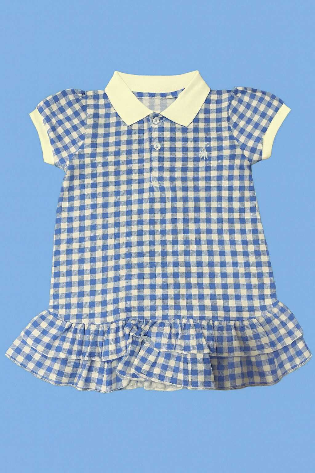 CHONH 239 RL MIXED RAFFLES DRESS (BLUE)