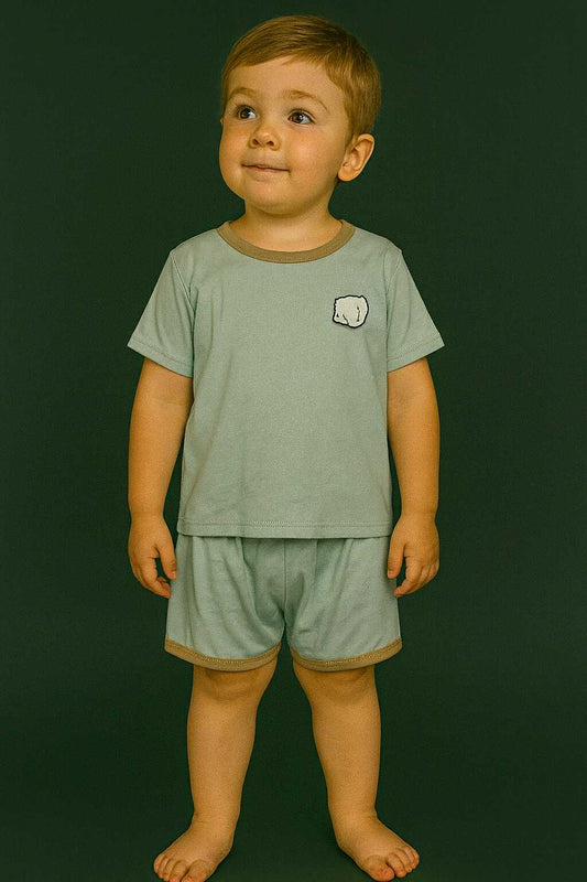 CH 629 DISNEY SHIRT W/ SHORT (GREEN BOY)