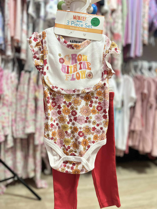 CHONH 43 - MONKEY BARS 3PC with BIB (RED)