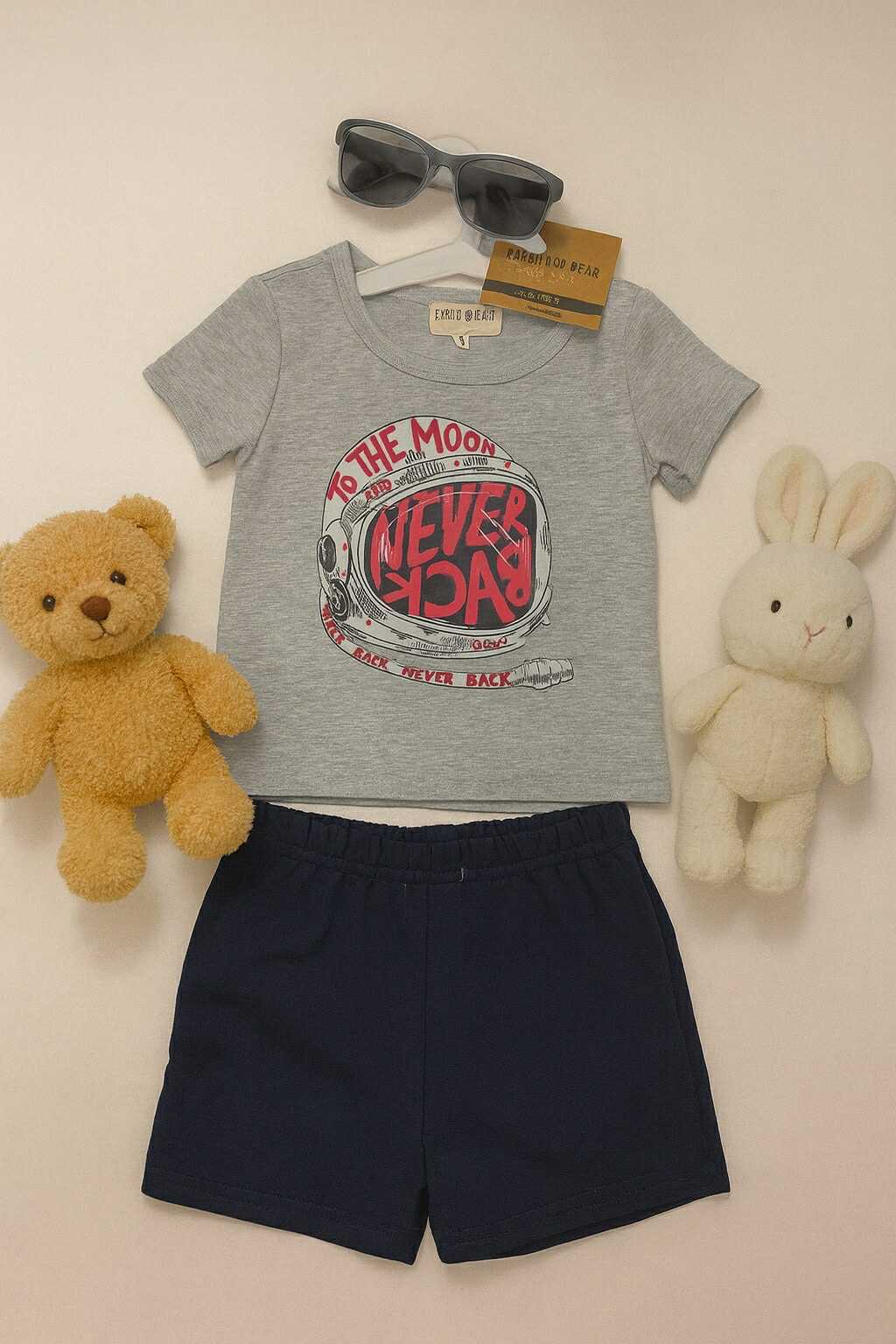 CHONH 112 3PC BOY RABBIT BEAR SET W/ SHADES