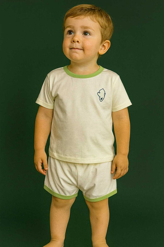 CH 629 DISNEY SHIRT W/ SHORT (WHITE DOREMON)