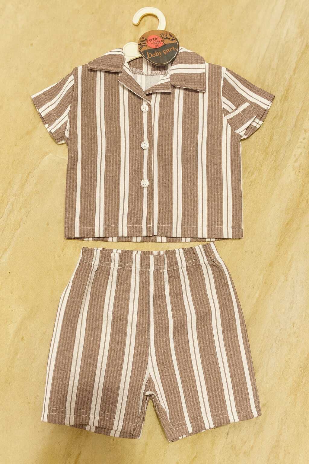 CH 613 BABYSUIT POLO TERNO (BROWN)