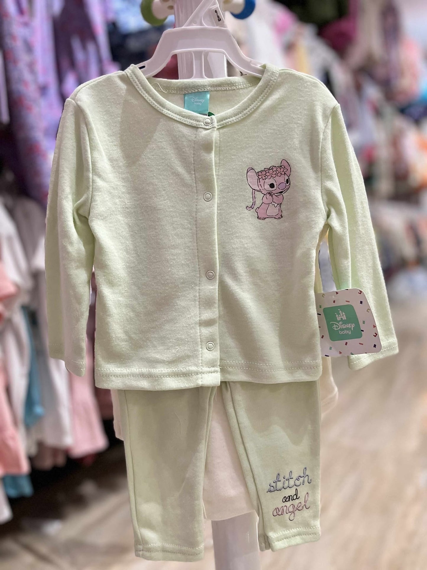 CHONH 155 DISNEY 3PC LONGSLEEVES & ONESIES PANTS SET