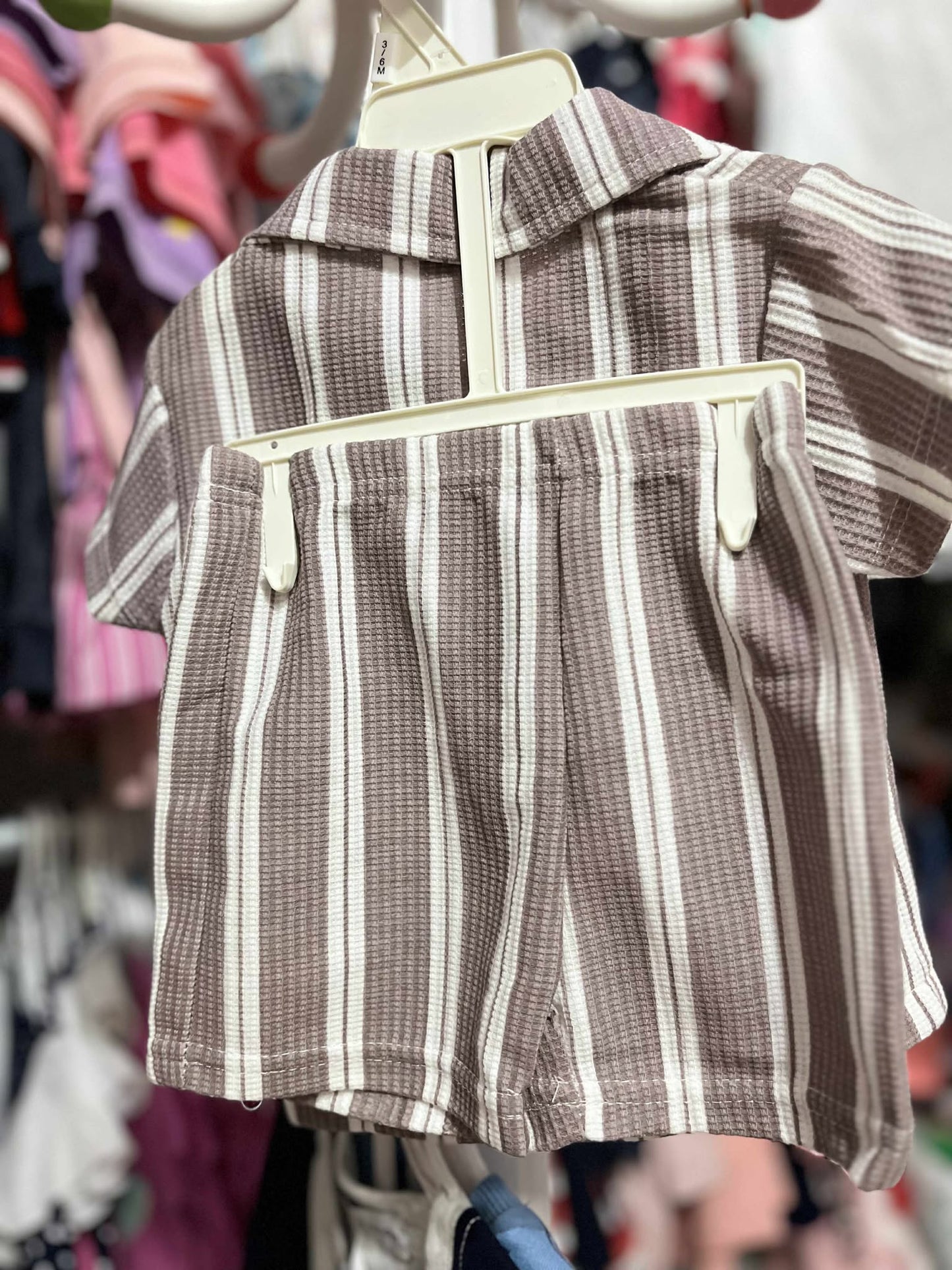 CH 613 BABYSUIT POLO TERNO (BROWN)