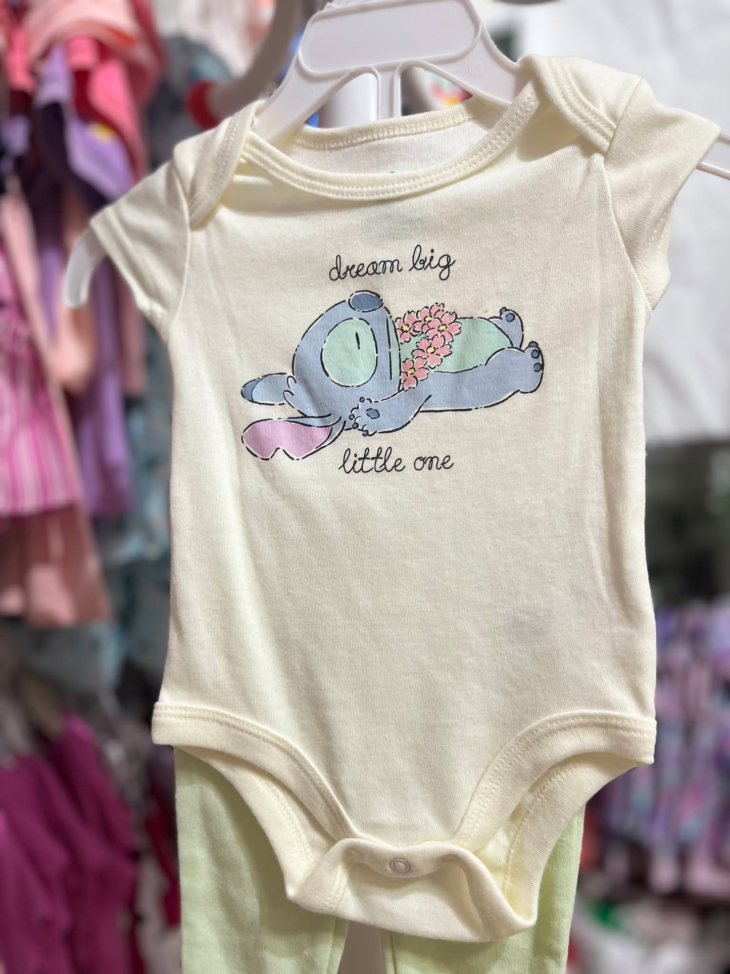 CHONH 155 DISNEY 3PC SET LONGSLEEVES & ONESIES PANTS