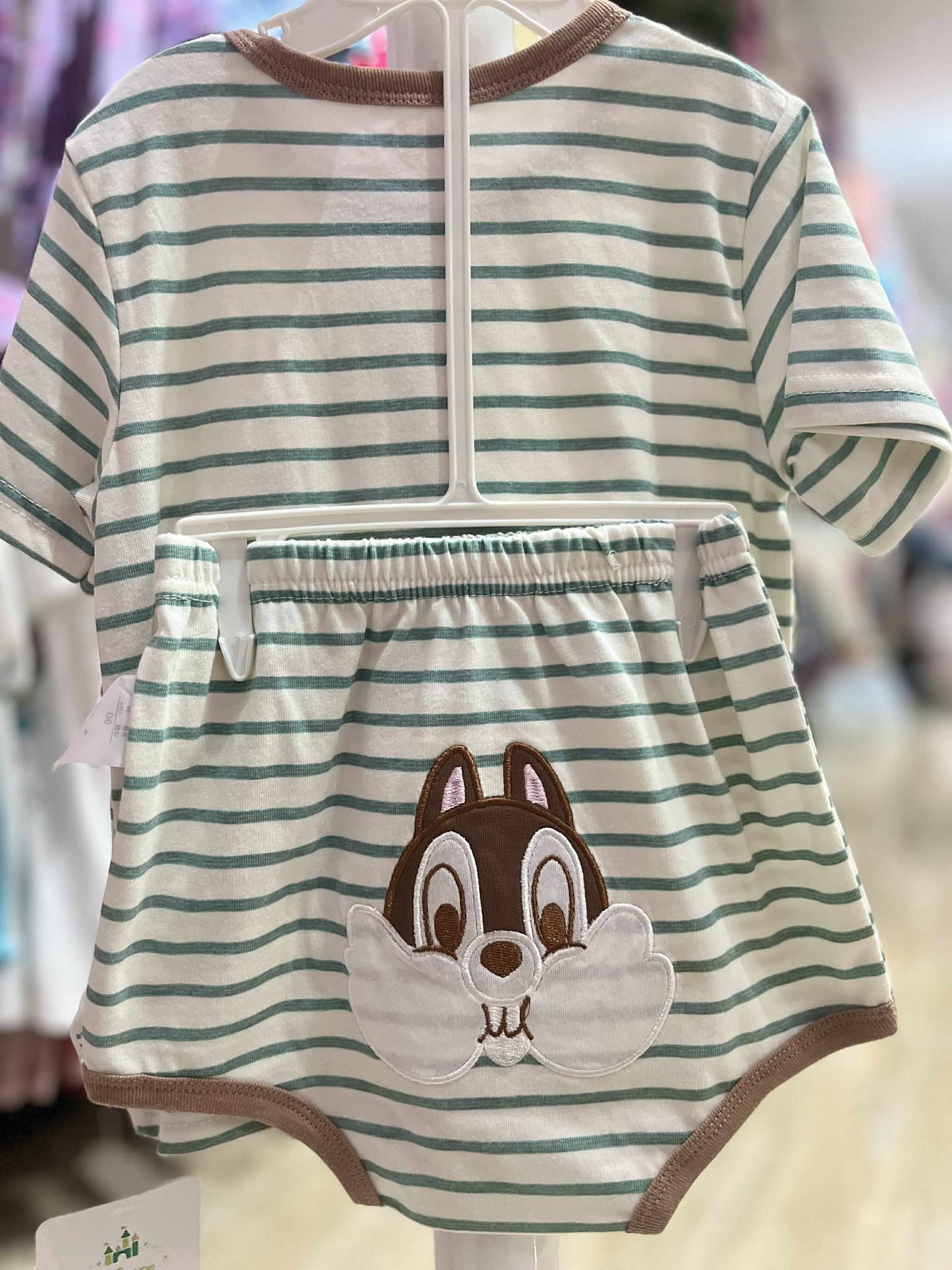 CH 629 DISNEY SHIRT W/ SHORT (BUNNY STRIPE)