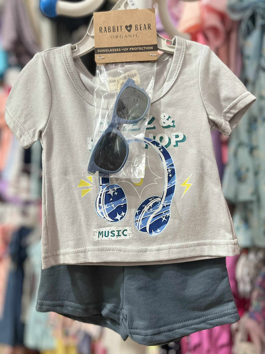 CHONH 112 3PC BOY RABBIT BEAR SET W/ SHADES (HEADPHONE)