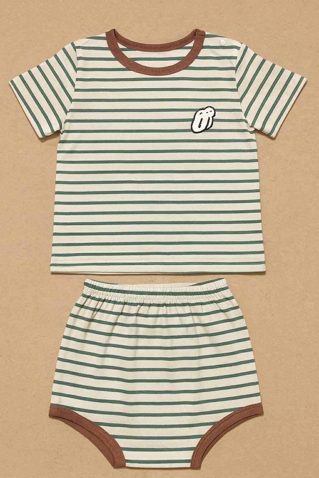 CH 629 DISNEY SHIRT W/ SHORT (BUNNY STRIPE)