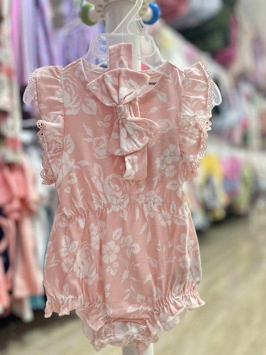 CH 593 NINE WEST ROMPER W/ TURBAN (PINK)