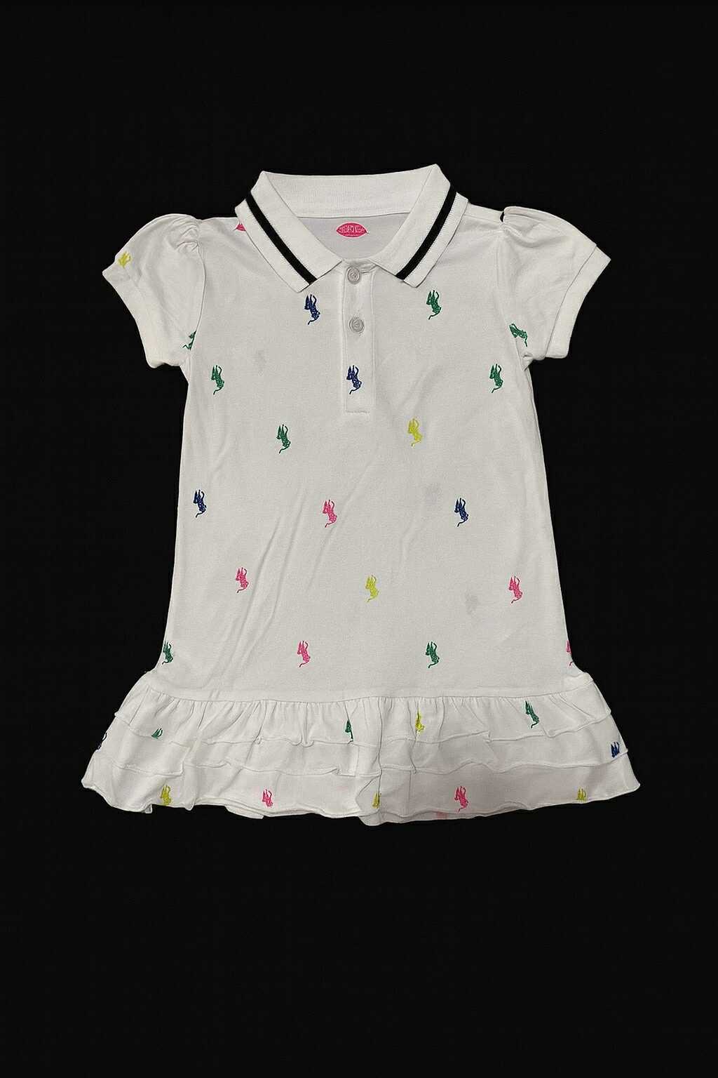 CHONH 239 RL MIXED RAFFLES DRESS (WHITE)