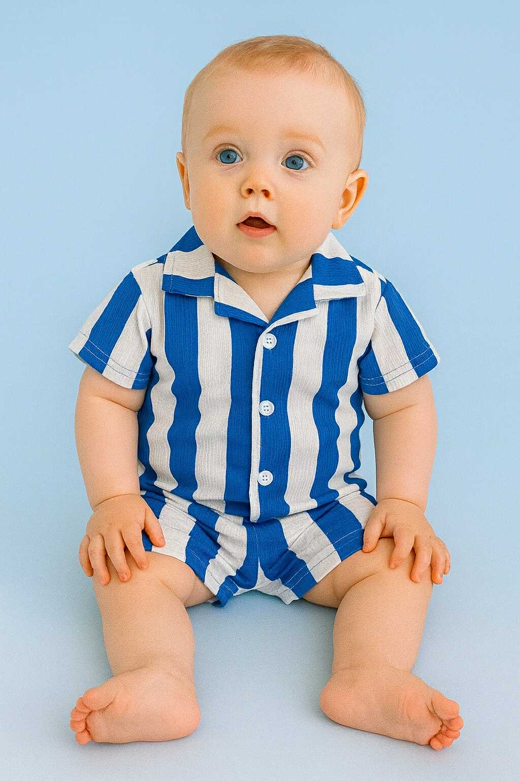 CH 613 BABYSUIT POLO TERNO (BLUE)