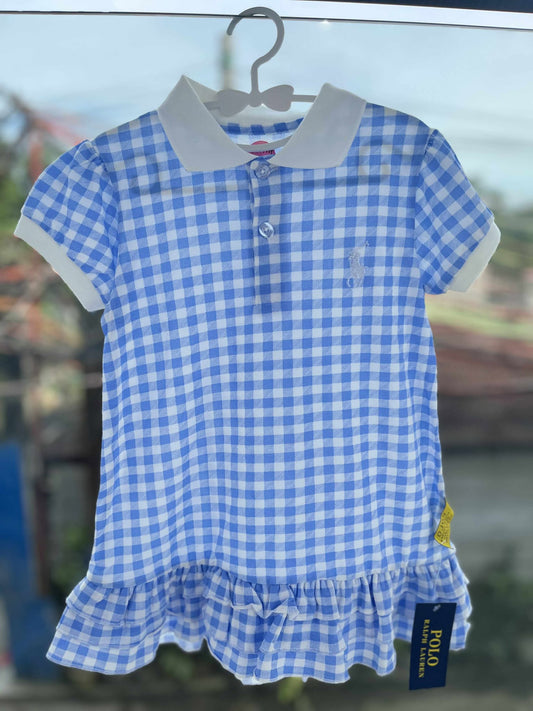 CHONH 239 RL MIXED RAFFLES DRESS (BLUE)