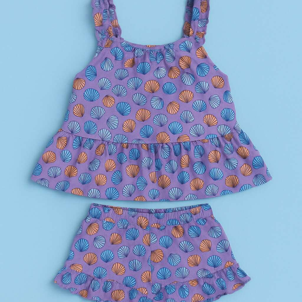 CHONH 192 COUNTING DAISIES GIRL TERNO SHORT (SHELL)