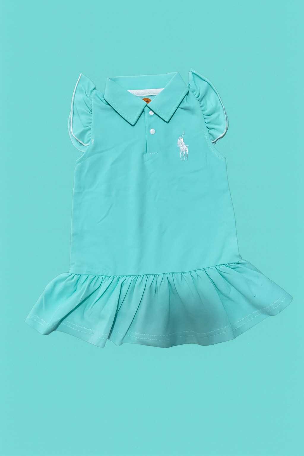 CHONH 239 RL MIXED RAFFLES DRESS (MINT GREEN)