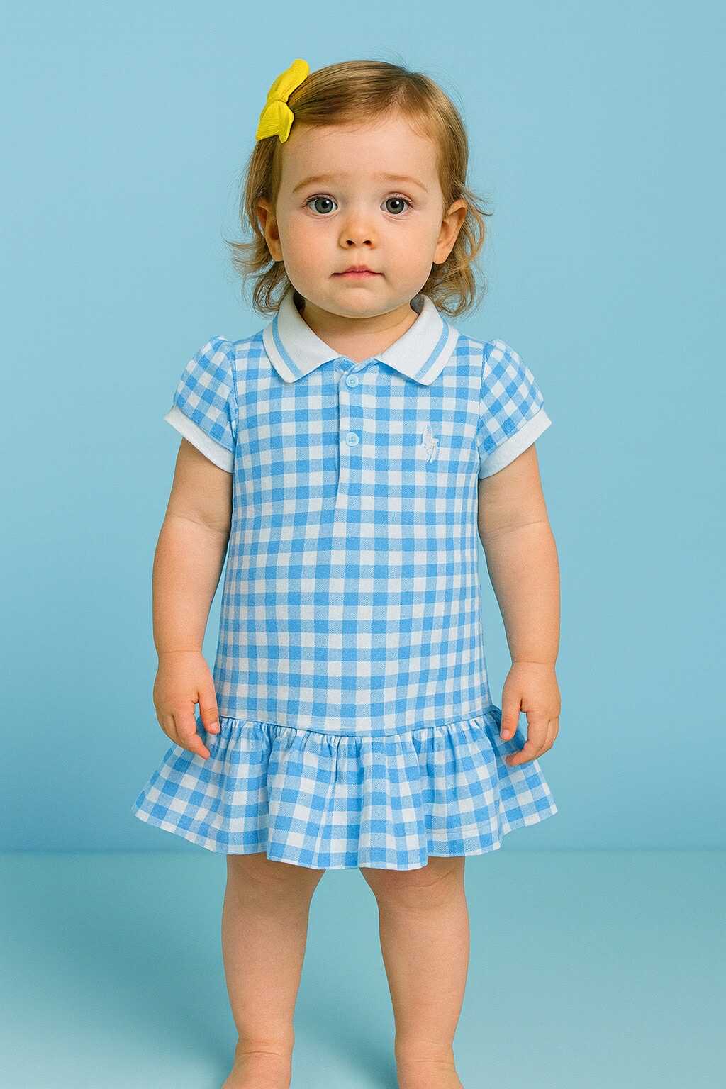 CHONH 239 RL MIXED RAFFLES DRESS (BLUE)