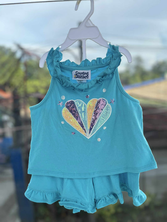 CHONH 192 COUNTING DAISIES GIRL TERNO SHORT (HEART)