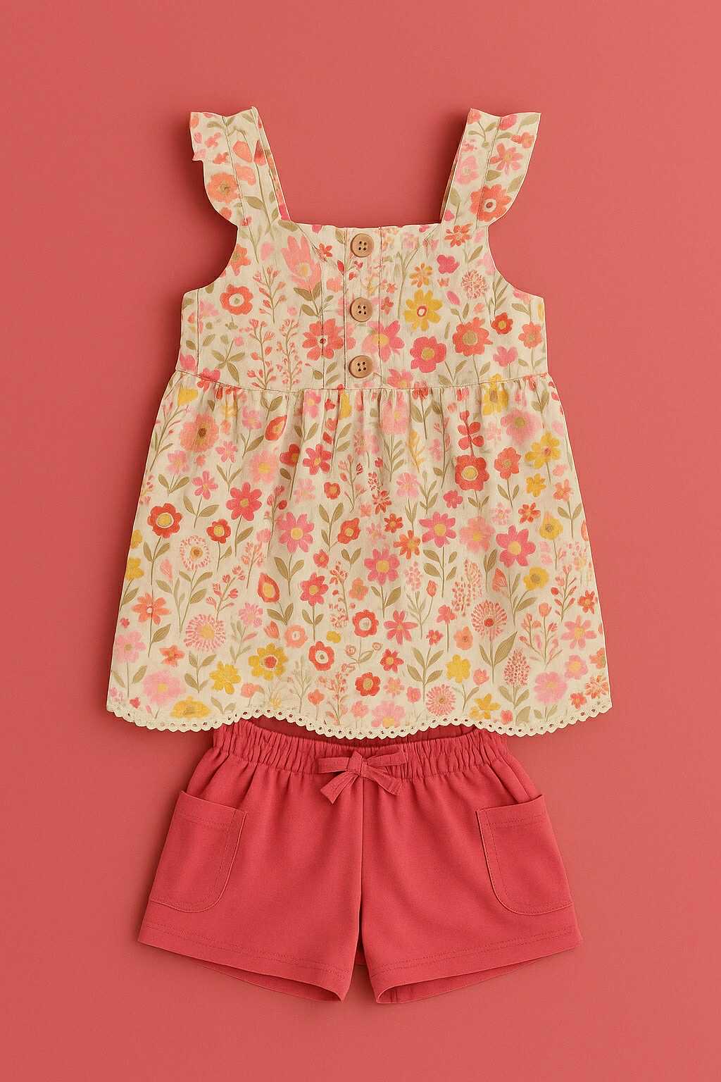 CHONH 182 MIXED BRAND COORDS FOR GIRLS (FLOWER)