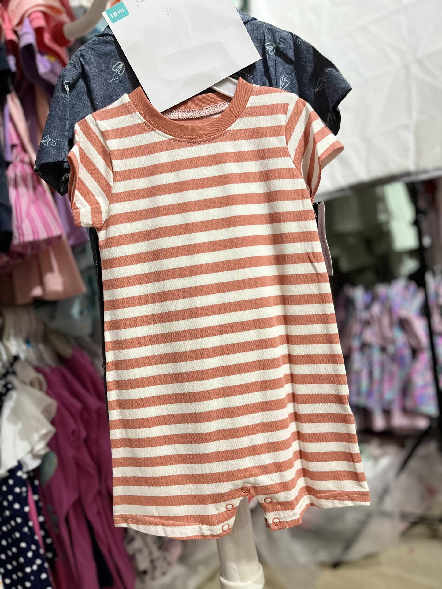 CH 314 CUTE KOALA (ORANGE STRIPES) 2PC ROMPER