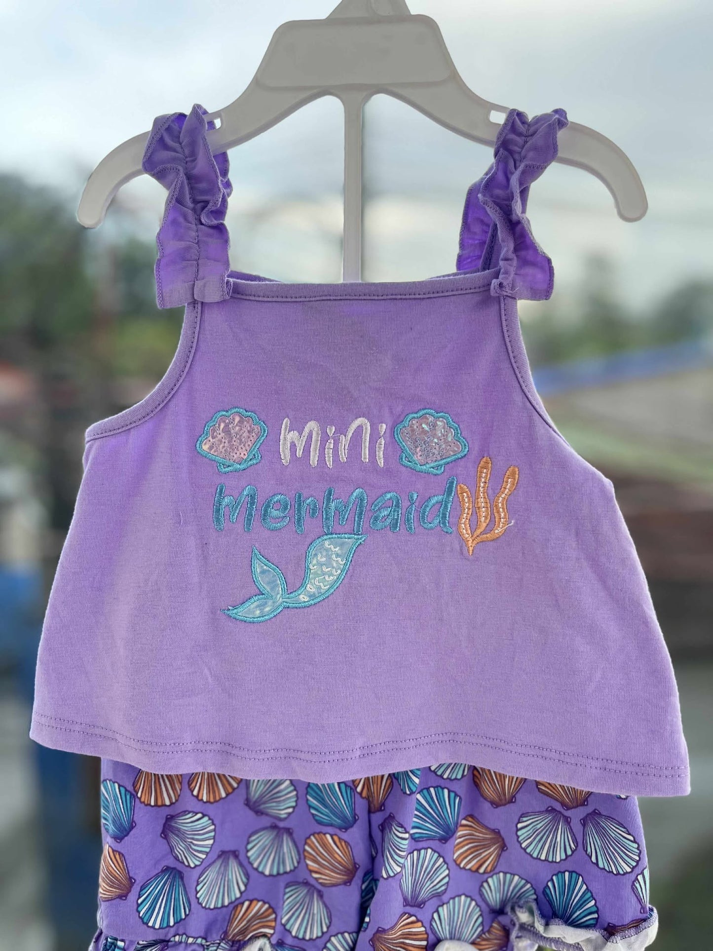 CHONH 192 COUNTING DAISIES GIRL TERNO SHORT (MERMAID)