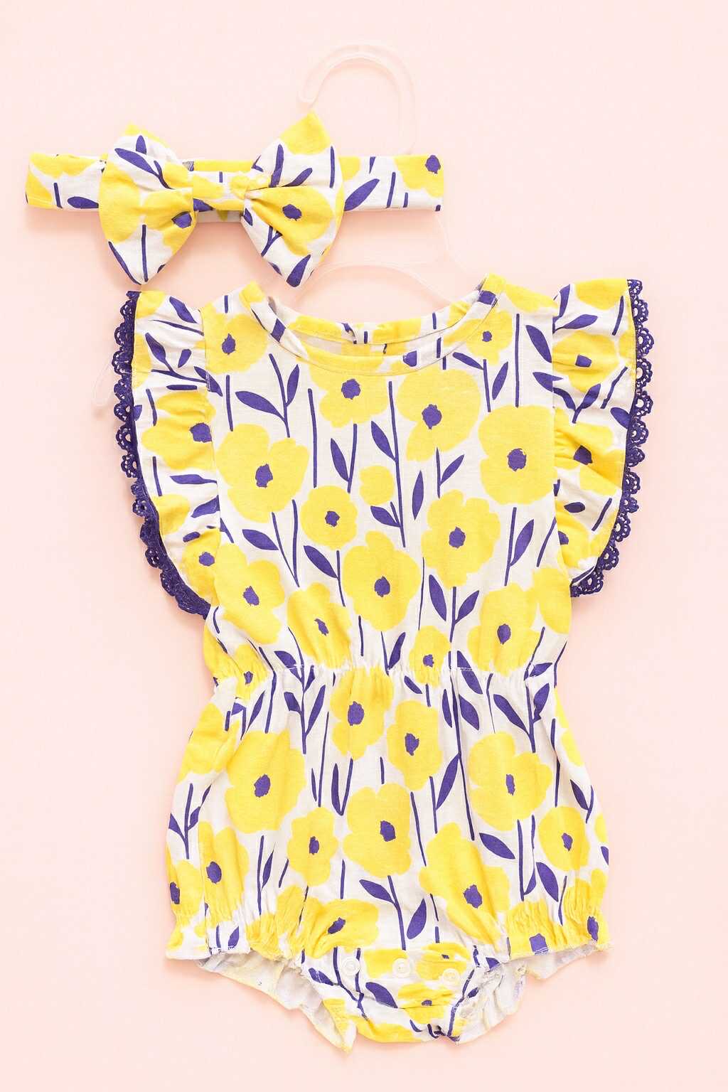 CH 593 NINE WEST ROMPER W/ TURBAN (FLOWER)