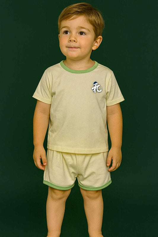 CH 629 DISNEY SHIRT W/ SHORT (DUCK LIGHT YELLOW)