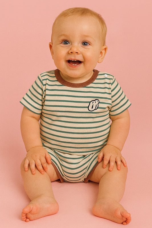 CH 629 DISNEY SHIRT W/ SHORT (BUNNY STRIPE)