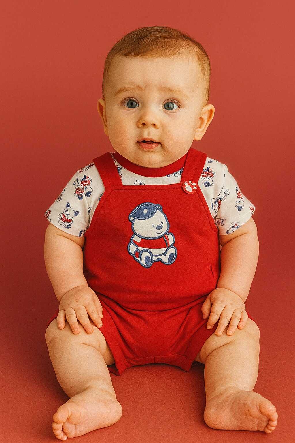 CHONH 73 PREMIUM ROMPER 2PC W/ INNER (RED)