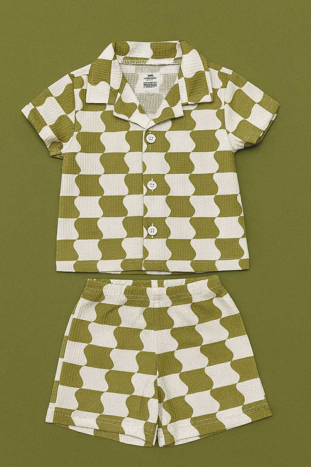 CH 613 BABYSUIT POLO TERNO (DIRTY GREEN)