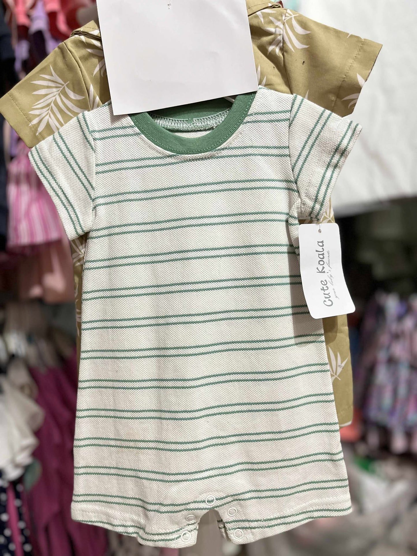 CH 314 CUTE KOALA (RED STRIPES) 2PC ROMPER