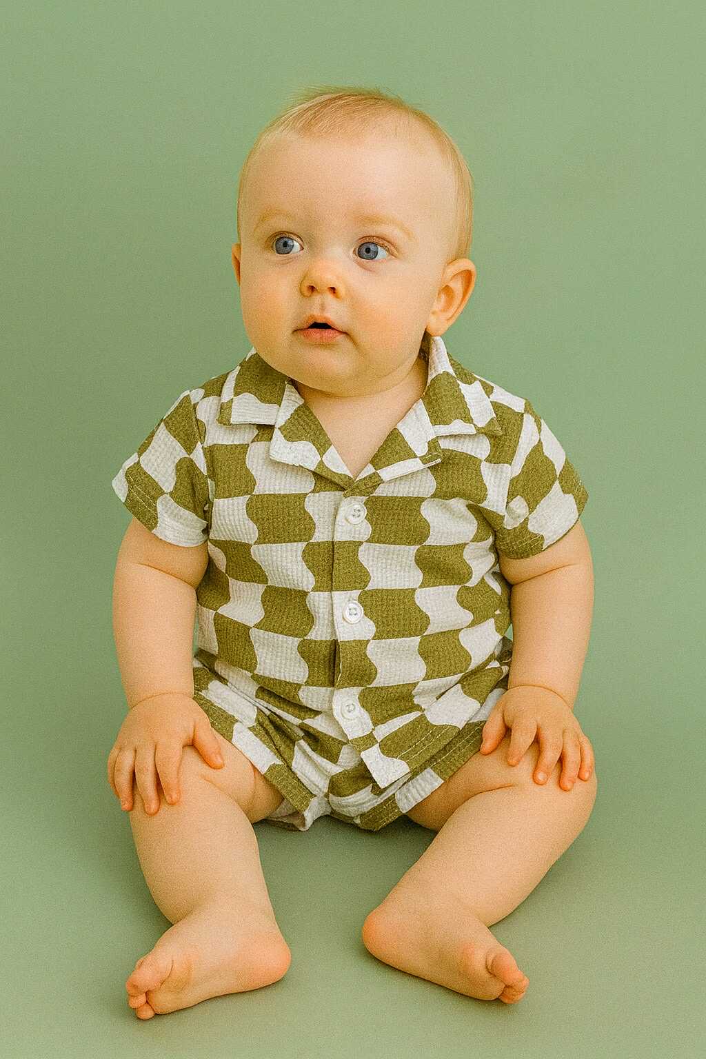 CH 613 BABYSUIT POLO TERNO (DIRTY GREEN)