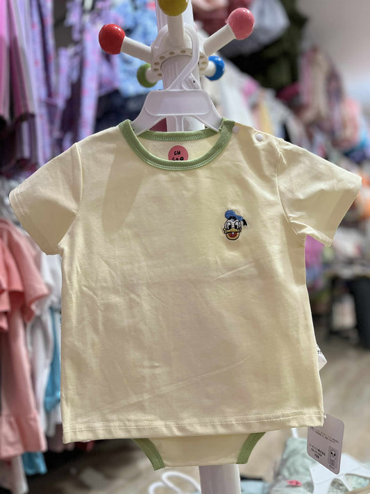 CH 629 DISNEY SHIRT W/ SHORT (DUCK LIGHT YELLOW)
