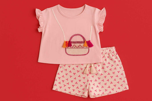 CHONH 182 MIXED BRAND COORDS FOR GIRLS (PINK)
