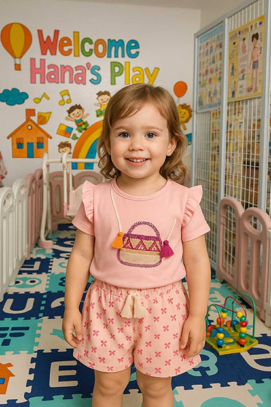 CHONH 182 MIXED BRAND COORDS FOR GIRLS (PINK)