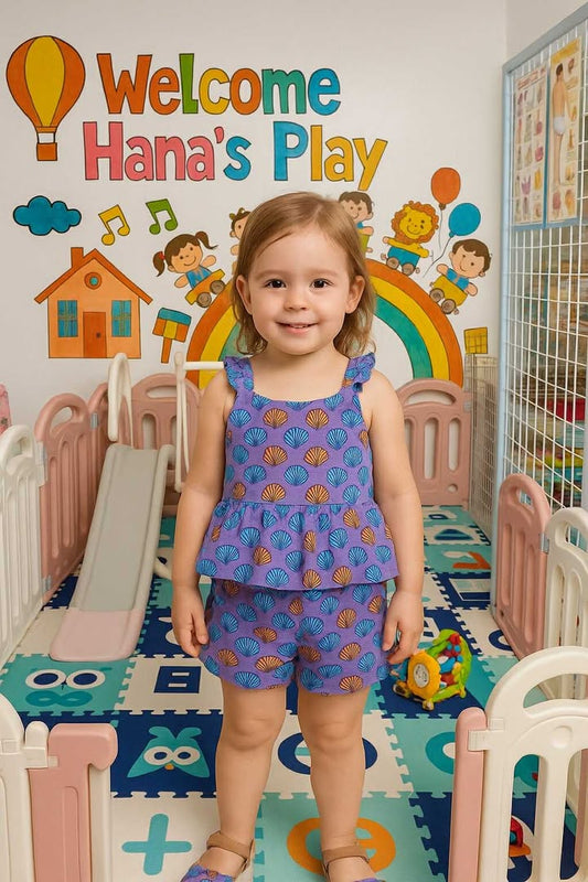 CHONH 192 COUNTING DAISIES GIRL TERNO SHORT (SHELL)