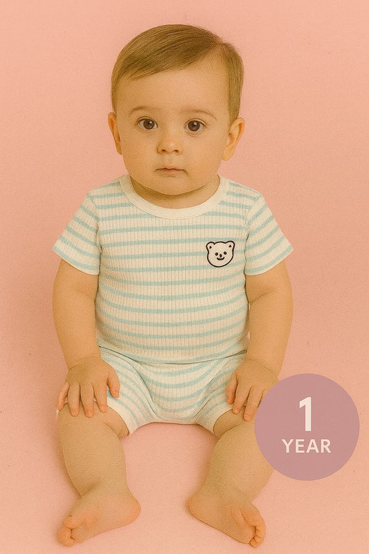 CH 629 DISNEY SHIRT W/ SHORT (BOY STRIPE)