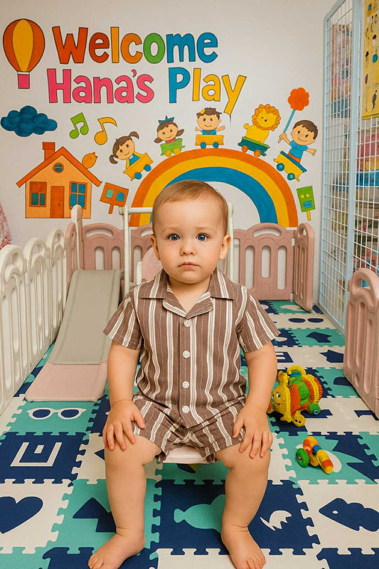 CH 613 BABYSUIT POLO TERNO (BROWN)