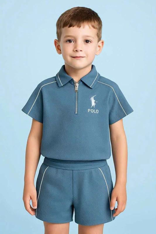 VT 566 POLO ZIPPERED BOY TERNO