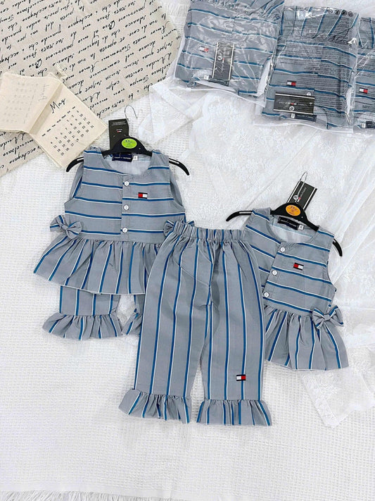 VT 581 TH PEPLUM TOP & WIDELEG PANTS